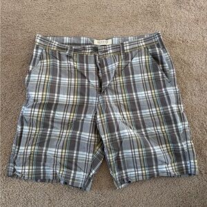 Sonoma Men's Plaid Shorts in Gray and Yellow size 38